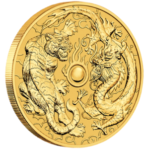 Investiční zlato - zlatá mince 100 AUD Drak a Tygr